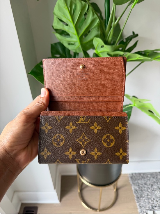 Louis Vuitton Handbags - Louis Vuitton Monogram Compact Wallet with Brown Leather Interior
